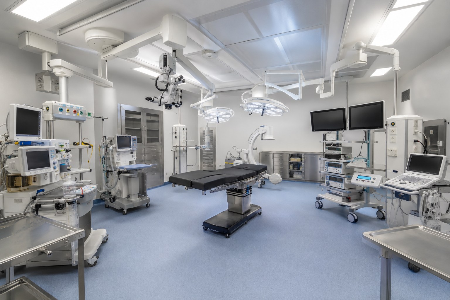 Fully equipped operating theatre showing BC Medicals supplied equipment